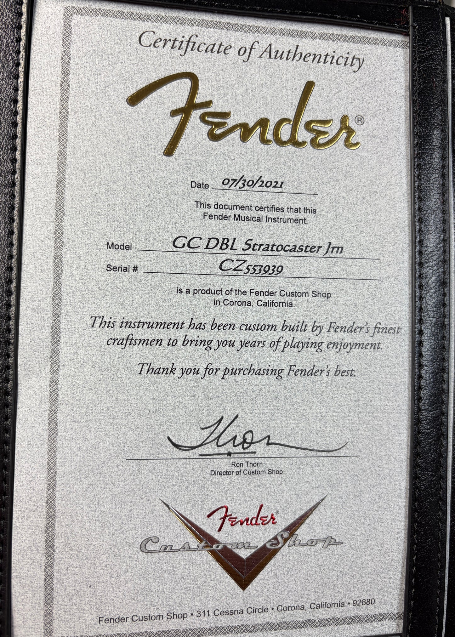 Fender CS Double-Bound Strat